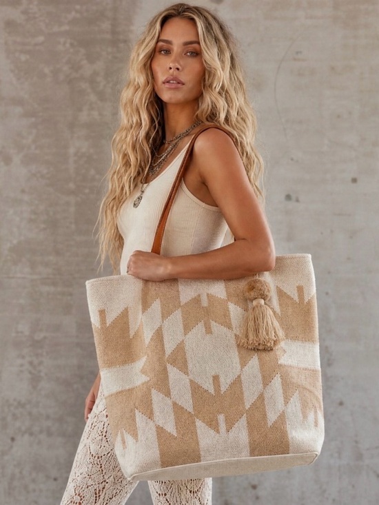 Panache Handbags - Boho Aztec Southwestern Oversized Large Weekender Tote Bag Handbag Purse
